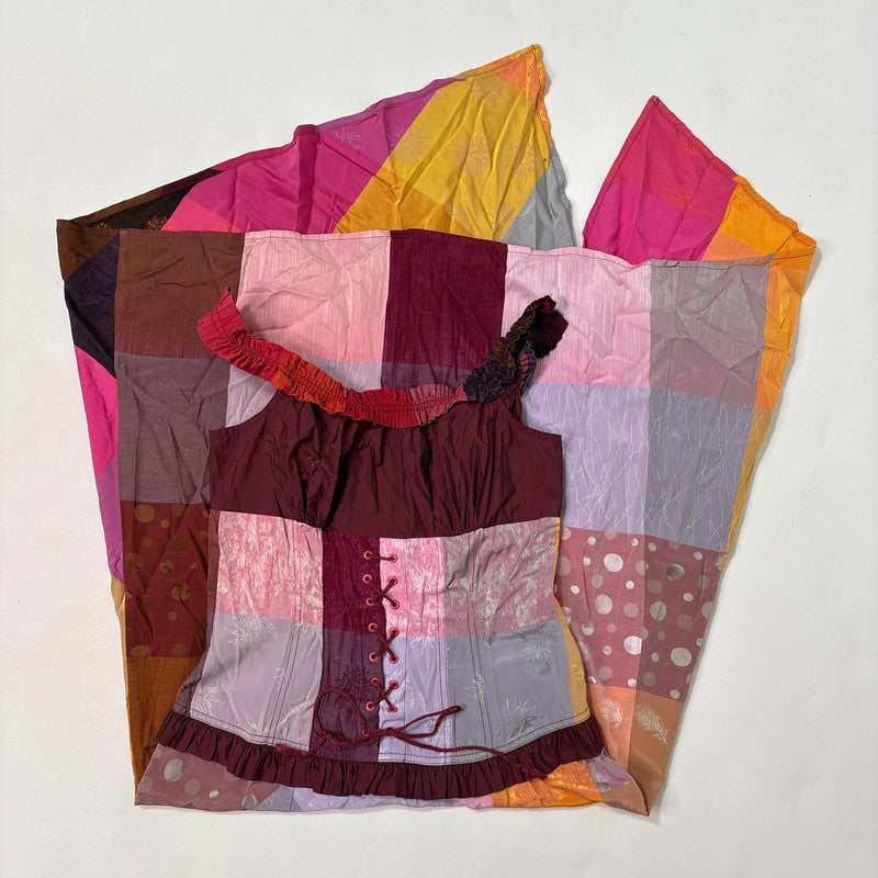 tartan corset lace dress