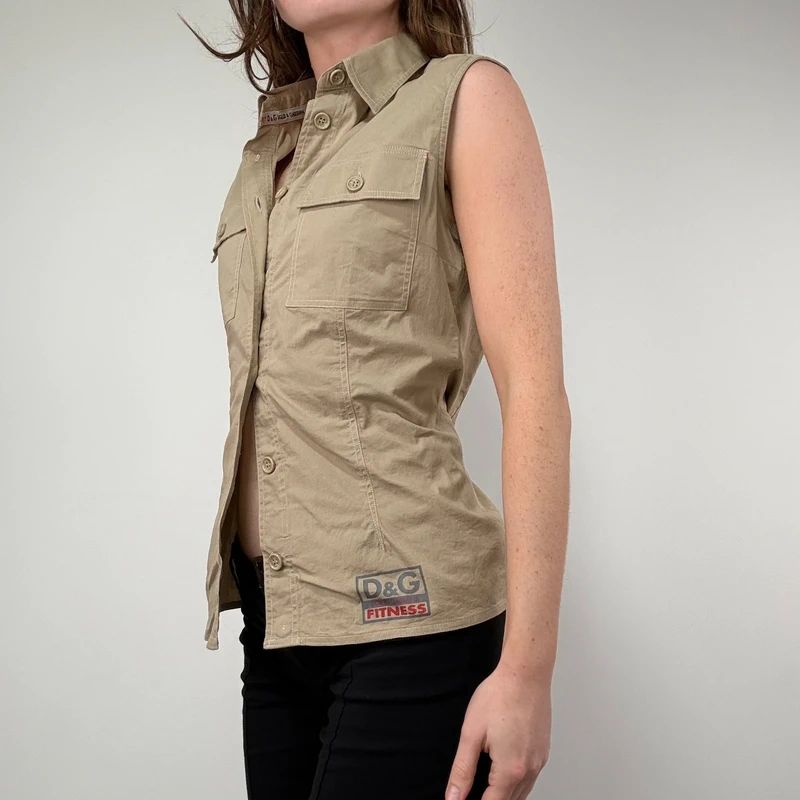 Cargo fitted tan Dolce & Gabanna shirt