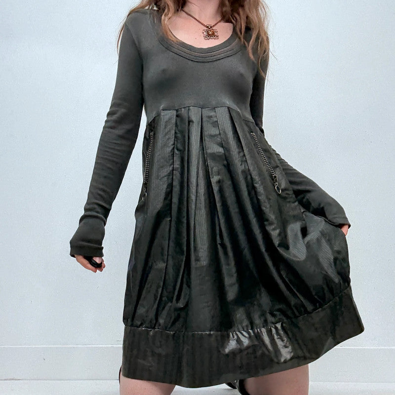 Cop Copine pleated flared puff mini dress