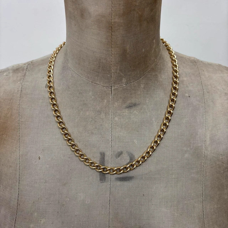 gold metal chain necklace