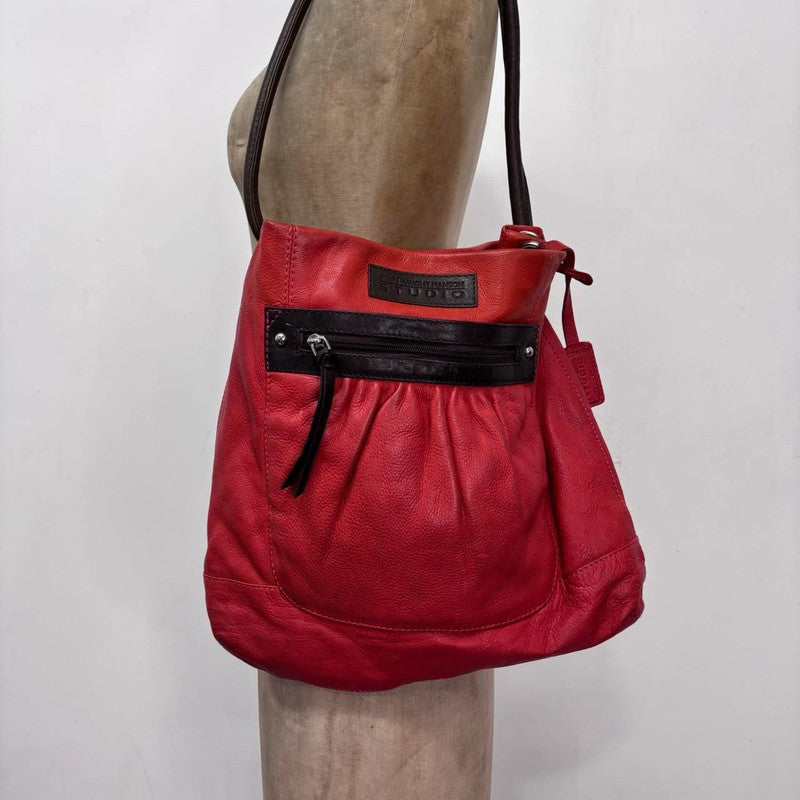 red leather crossbody bag