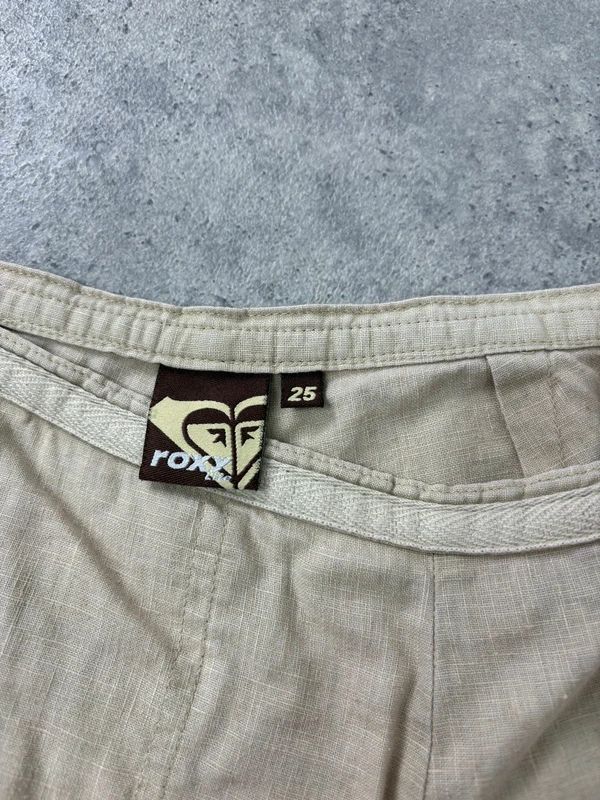 low rise tie waist linen flared trousers