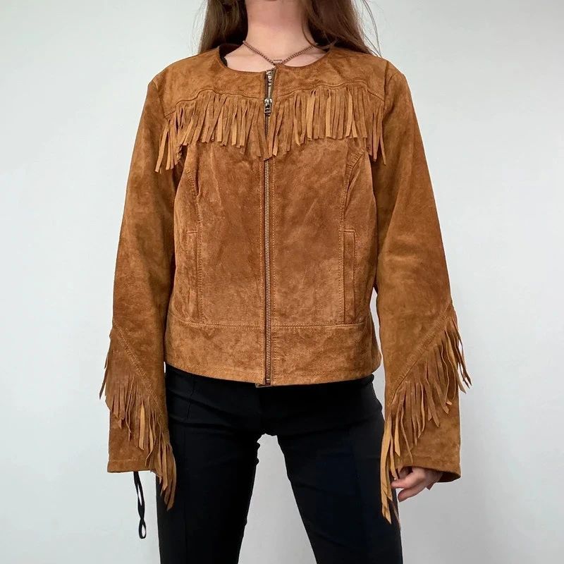 Western Fringe Suede Jacket