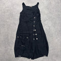 eyelet studded asymmetric dress
