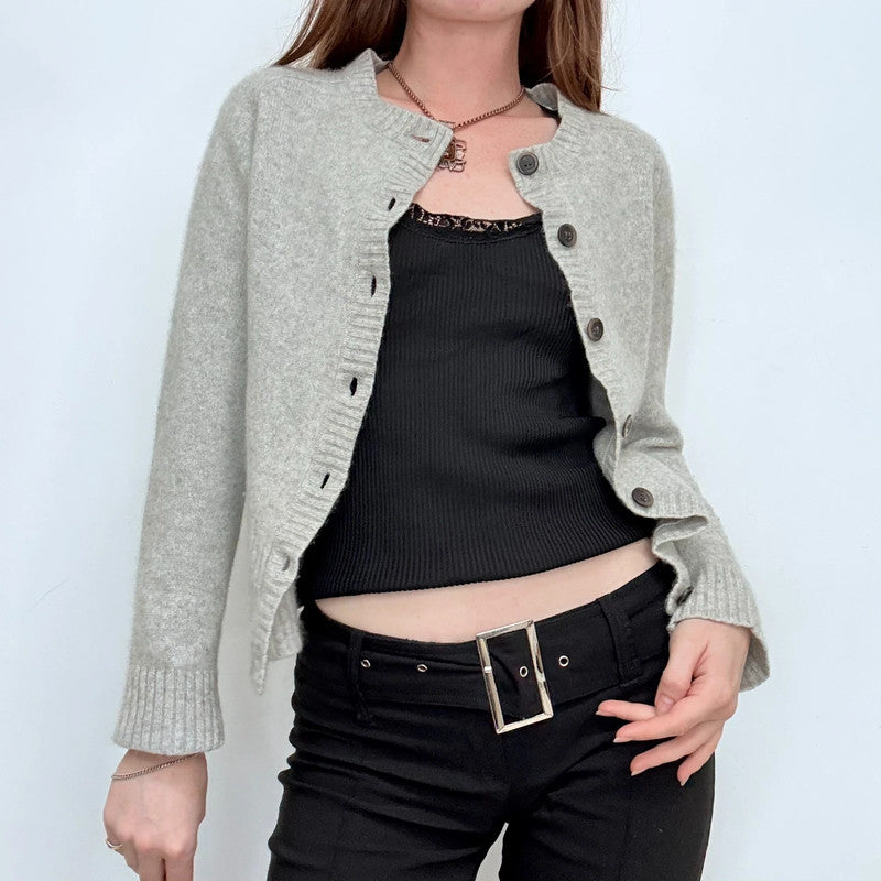 grey cashmere cardigan
