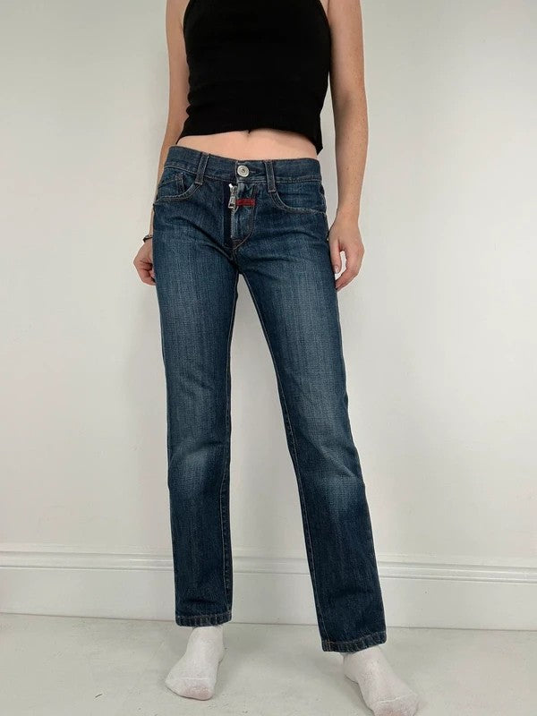 Low rise Marithé + François Girbaud Jeans, French design straight leg