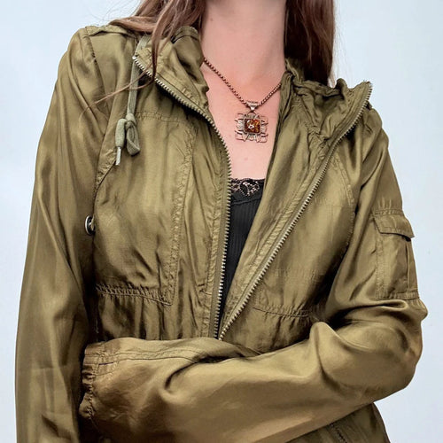 Bench khaki utility satin jacket