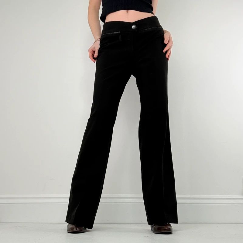 Black Cop Copine stretch waistband trouser