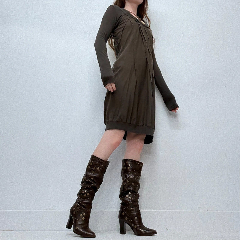 Cop Copine brown puff dress