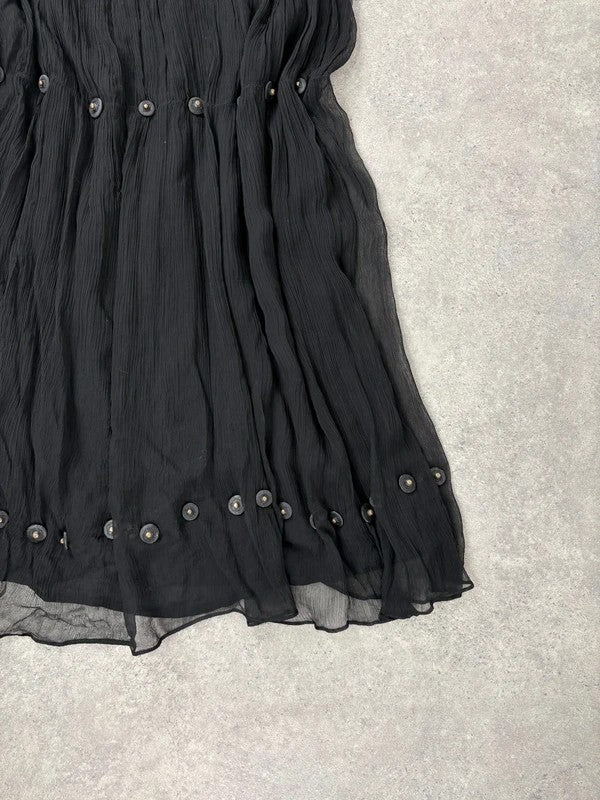 Grunge indie punky layered floaty black dress