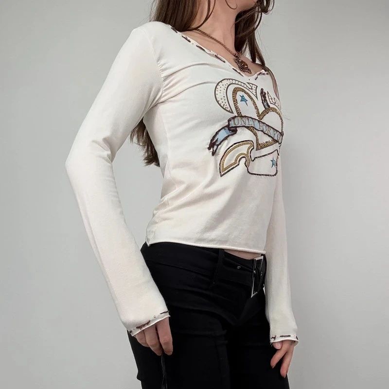 Slouchy long sleeve Graphic Baby Tee