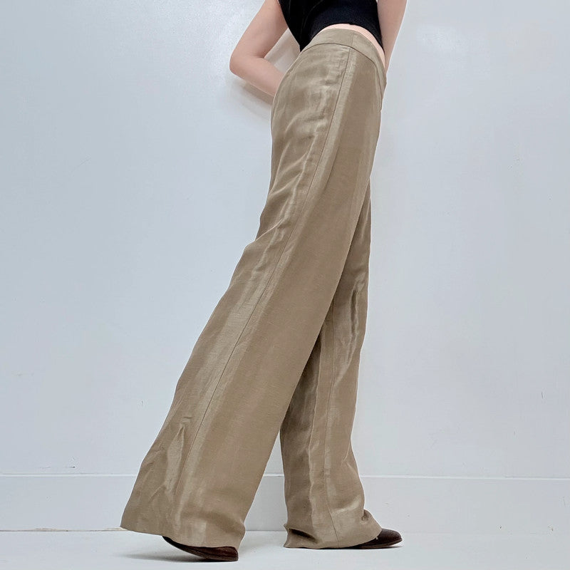 wide leg flared trousers