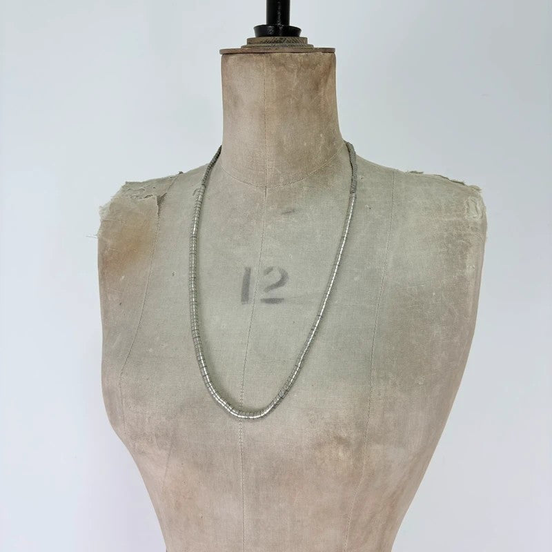 Silver beaded necklace