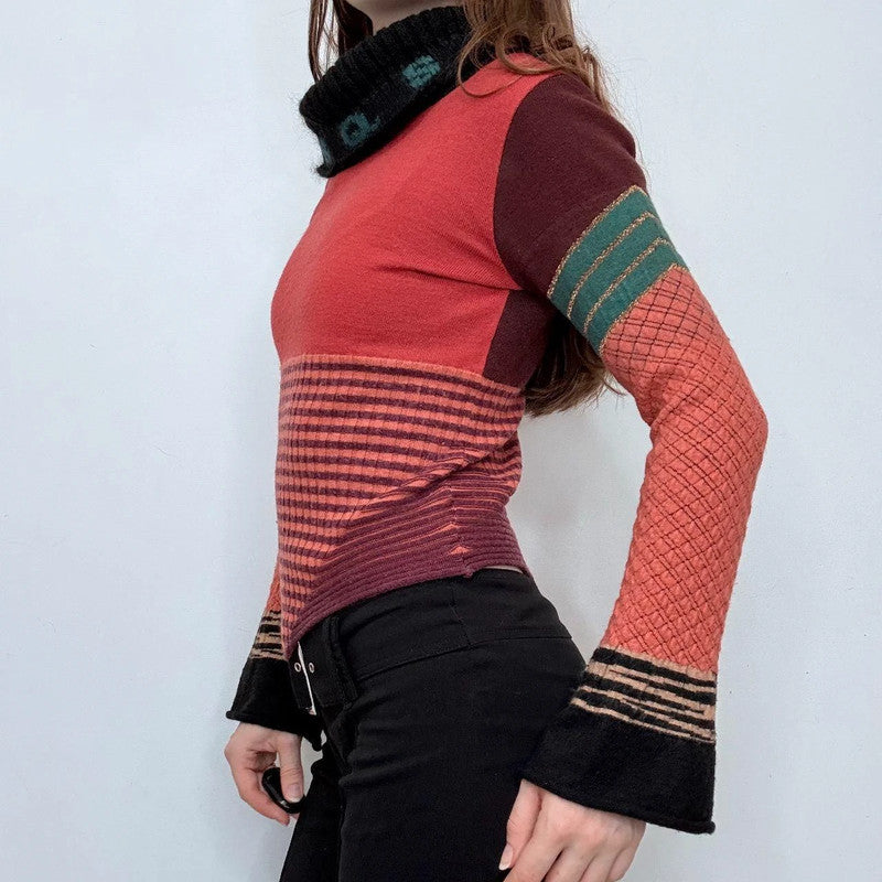 Save the Queen flared striped jumper