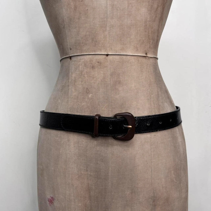 black leather belt