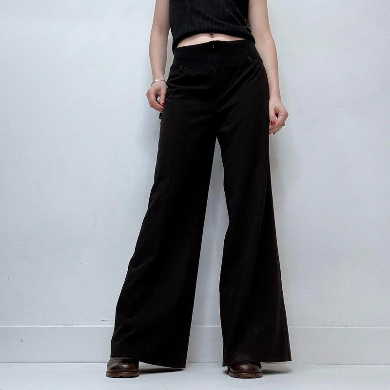 black flared Cop Copine suit trousers
