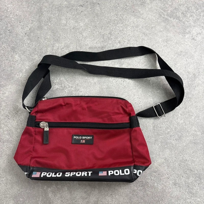 Polo sport RL 90s red logo messenger bag