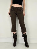 napoleonic brown cropped capri pants