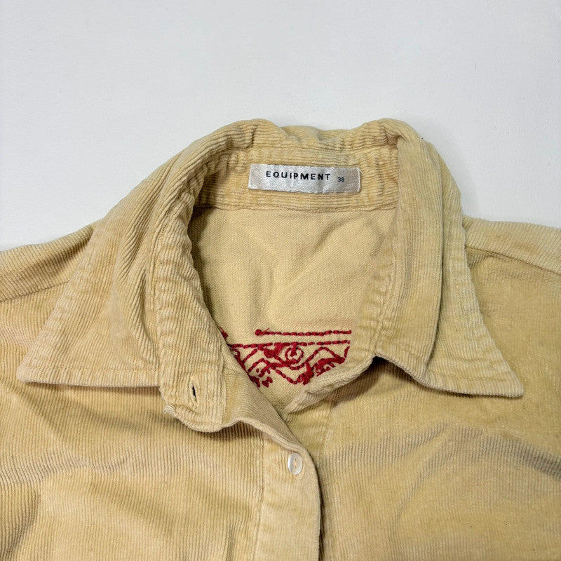 embroidered western corduroy shirt