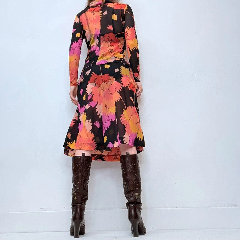 Vintage graphic 60s printed two-piece Italian set