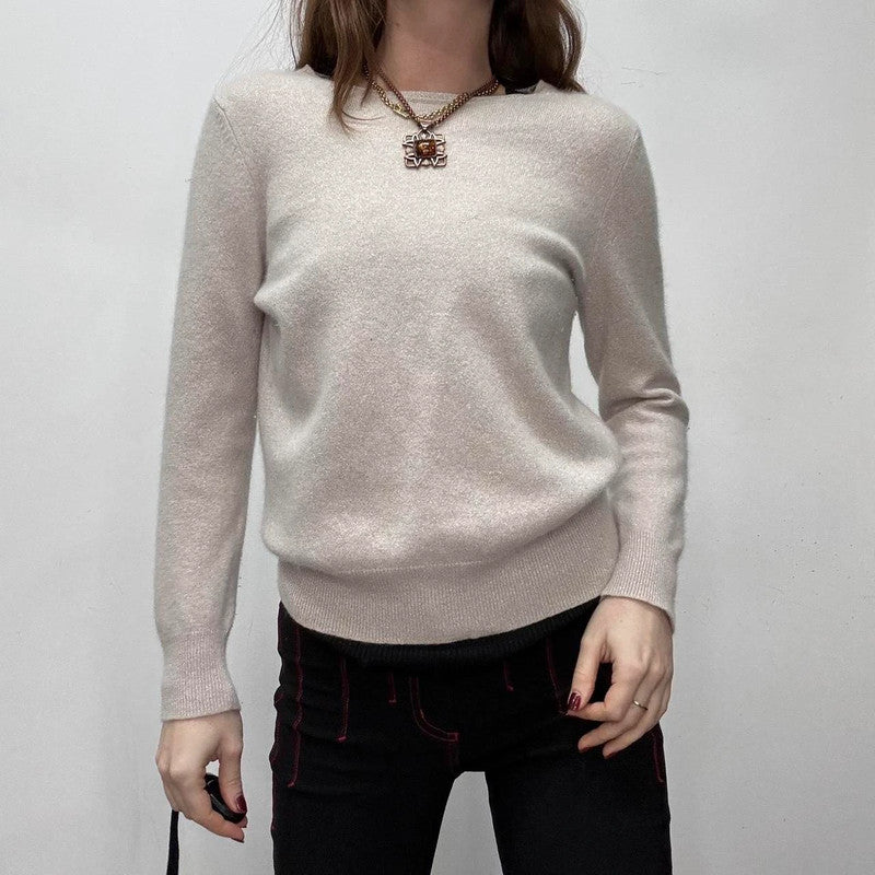 soft knit cream cashmere jumper