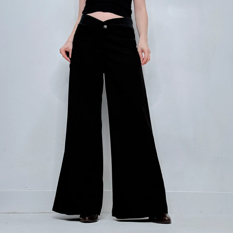 black cop copine wide leg trousers