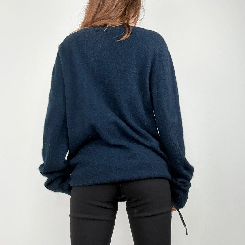 navy agnes b cashmere knitted jumper