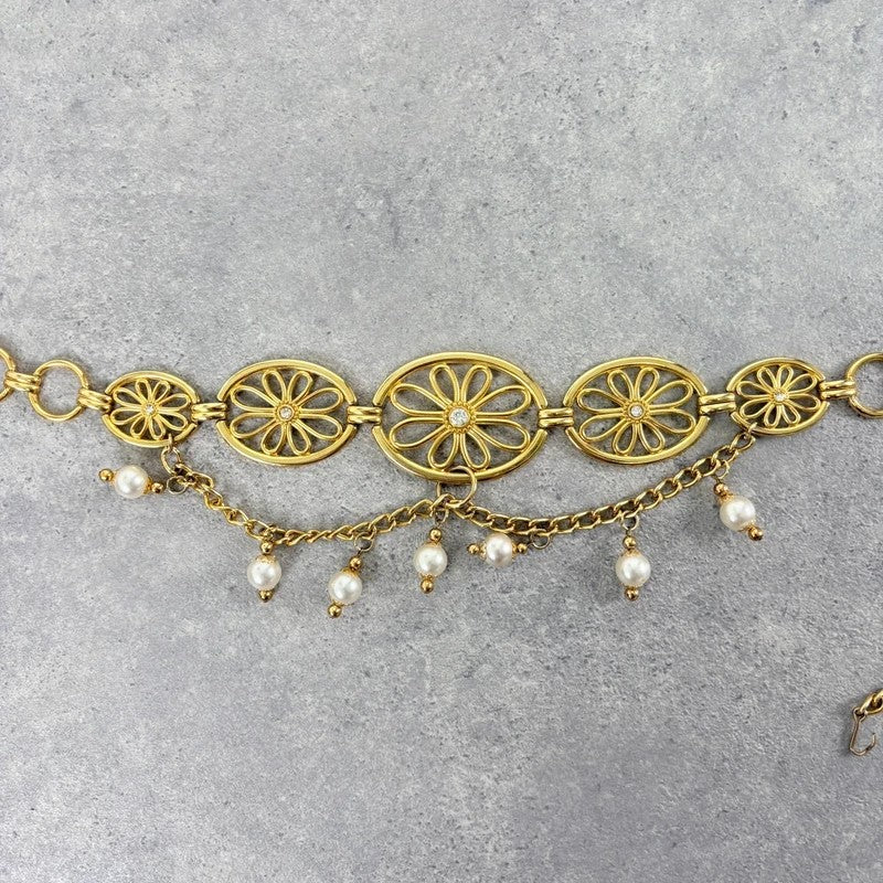 Gold metal chunky chain belt