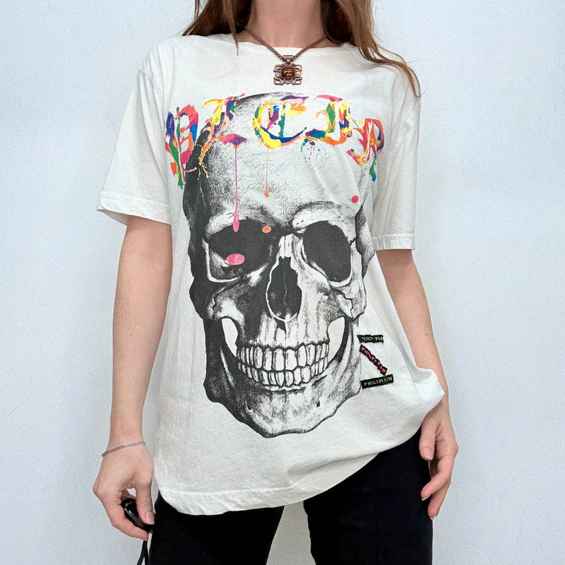 Philipp Plein graphic white short sleeve t-shirt