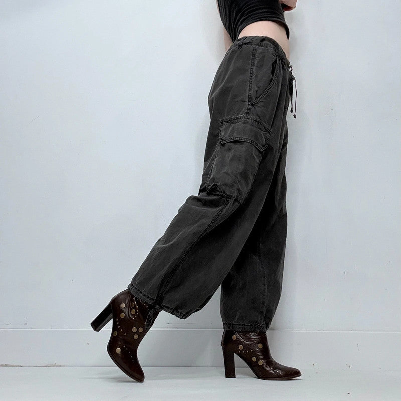 Jean Paul Gaultier oversized baggy low rise drawstring trousers