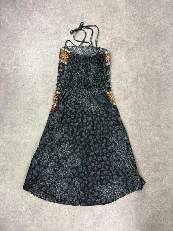 beaded hippy boho floral embellished midi dress