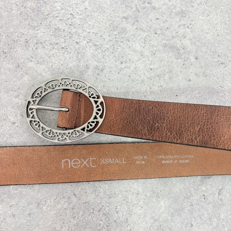 Tan leather western boho belt