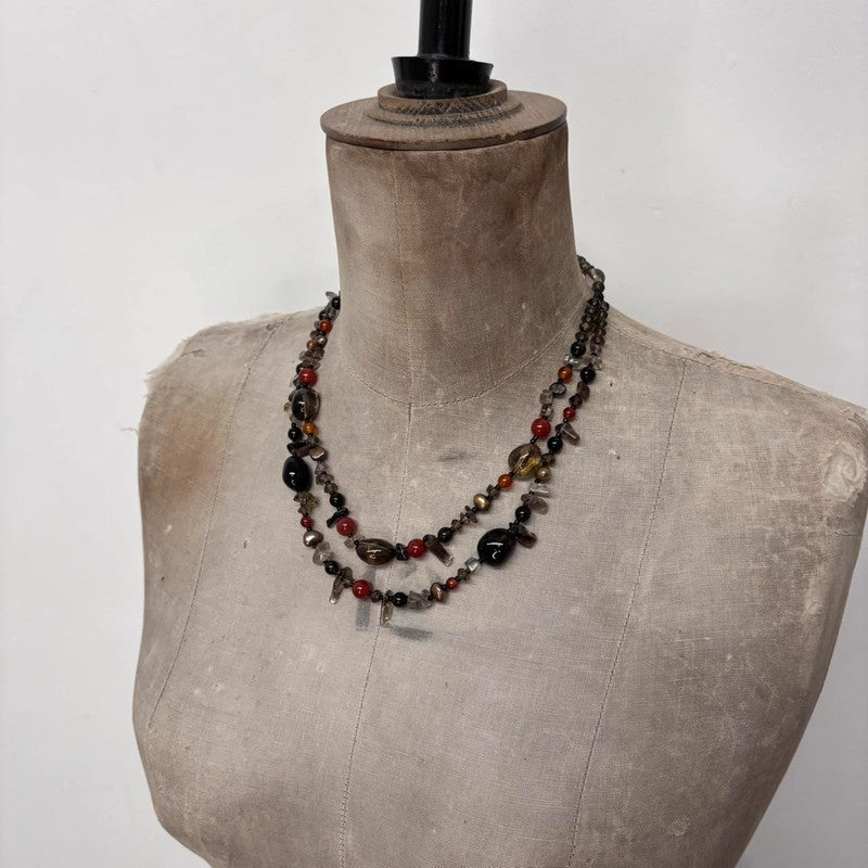 chunky crystal stone necklace
