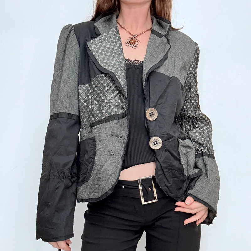 crinkle patchwork grunge fairy jacket