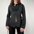 Black Flared Lace Shirt