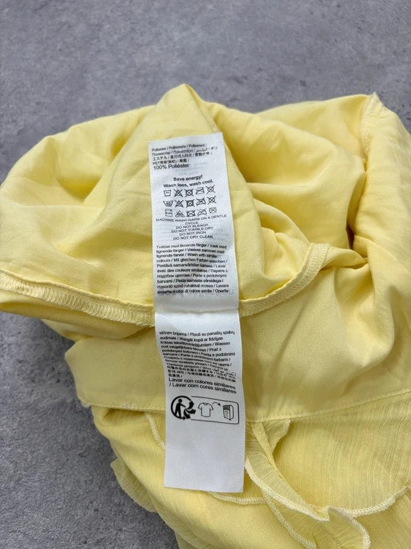 Floaty flutter butter yellow fairy mini dress