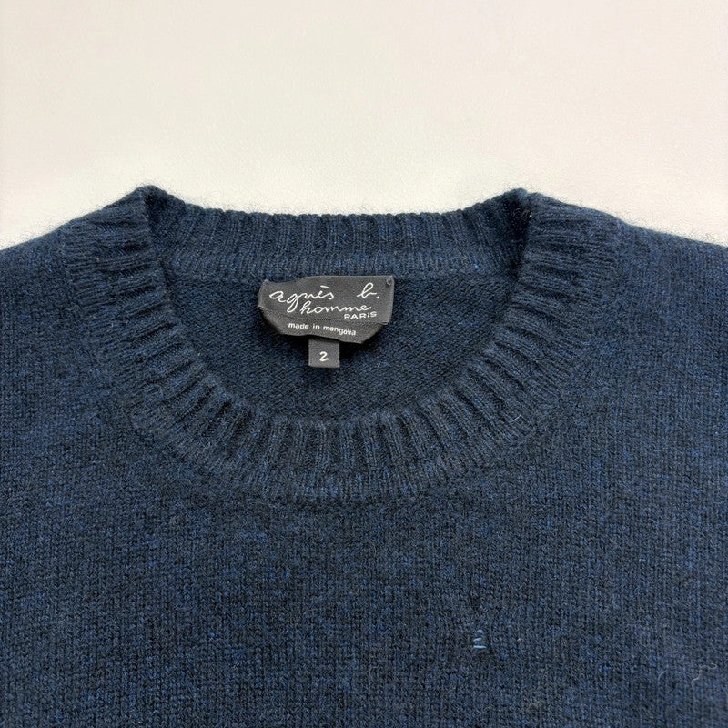 navy agnes b cashmere knitted jumper