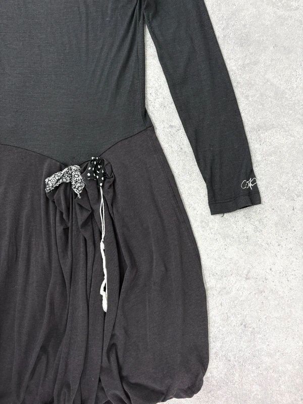 cop copine long sleeve pleated puff dress