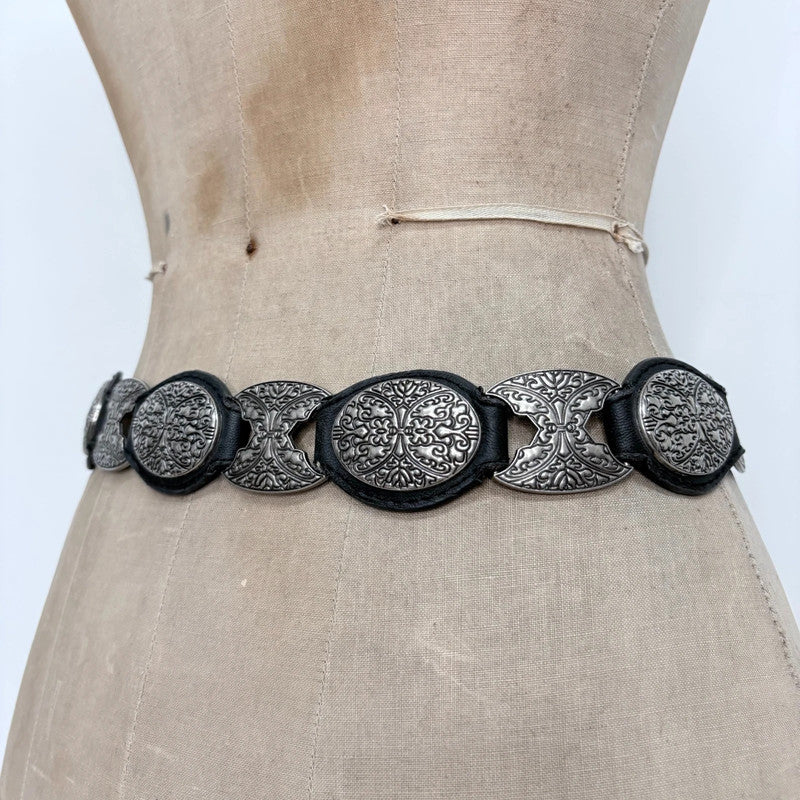 oversized chunky metal chain belt