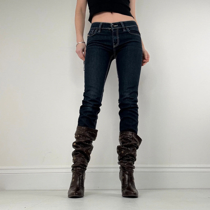 Dark wash denim diesel low rise jeans