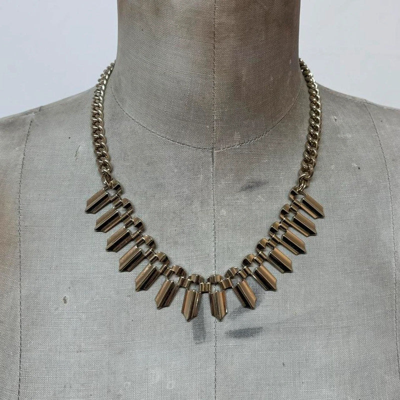 metal grunge spike necklace