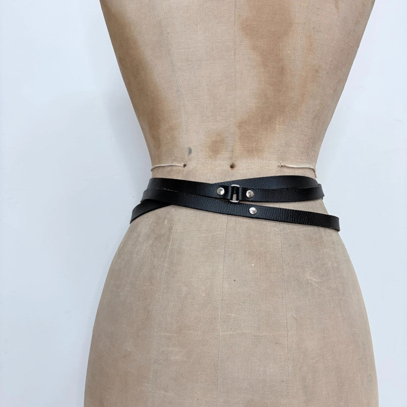 black wrap long Cop Copine belt