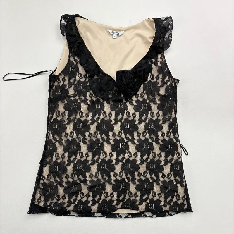 Black Lace Cami Vest