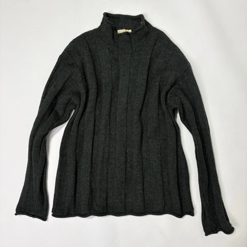 green J crew fisherman jumper