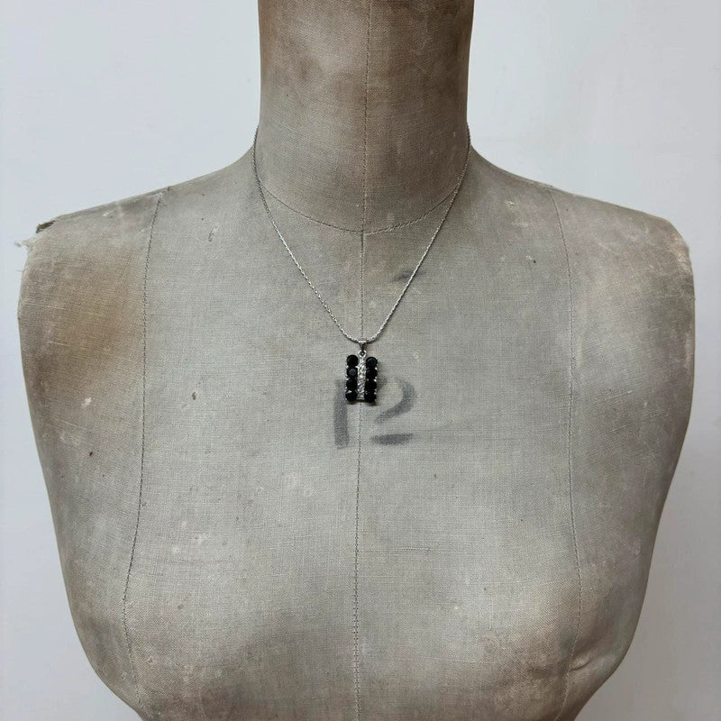 coquette gemstone diamante necklace
