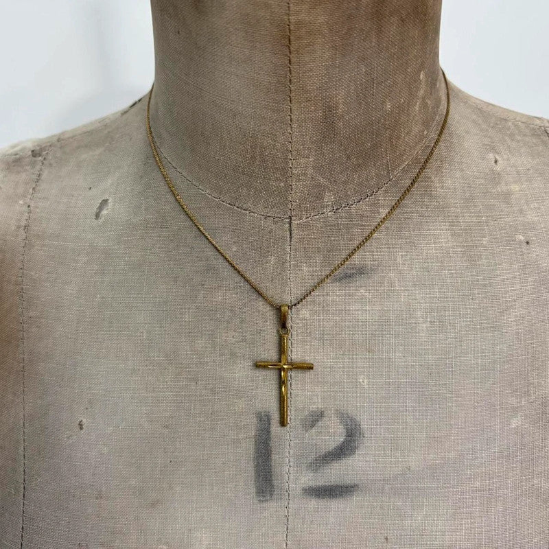 gold cross necklace