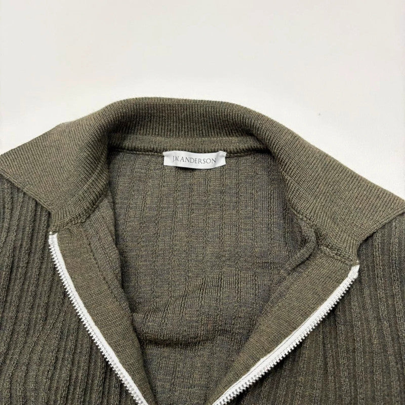 khaki knit JW Anderson rib dress