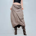 brown cop copine gathered stuctured maxi skirt