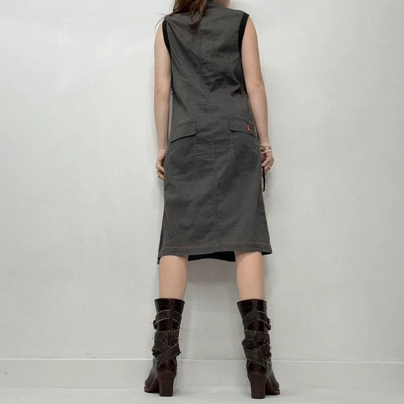 cop copine pinstripe maxi dress