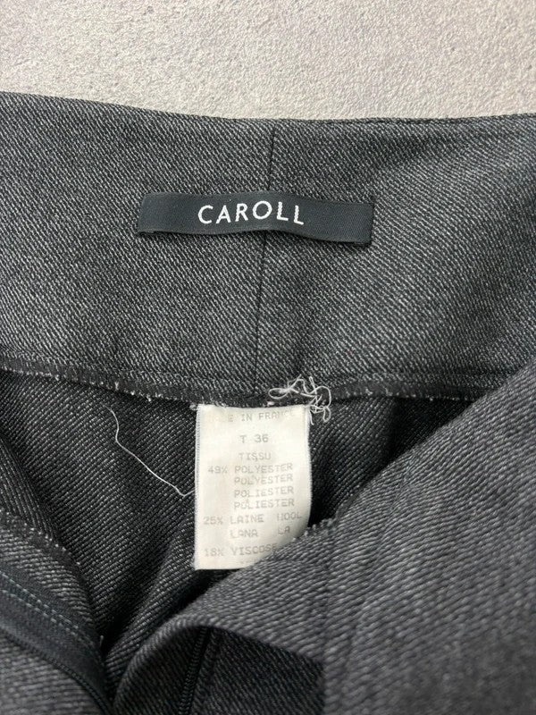 Grey thick waistband flared trousers